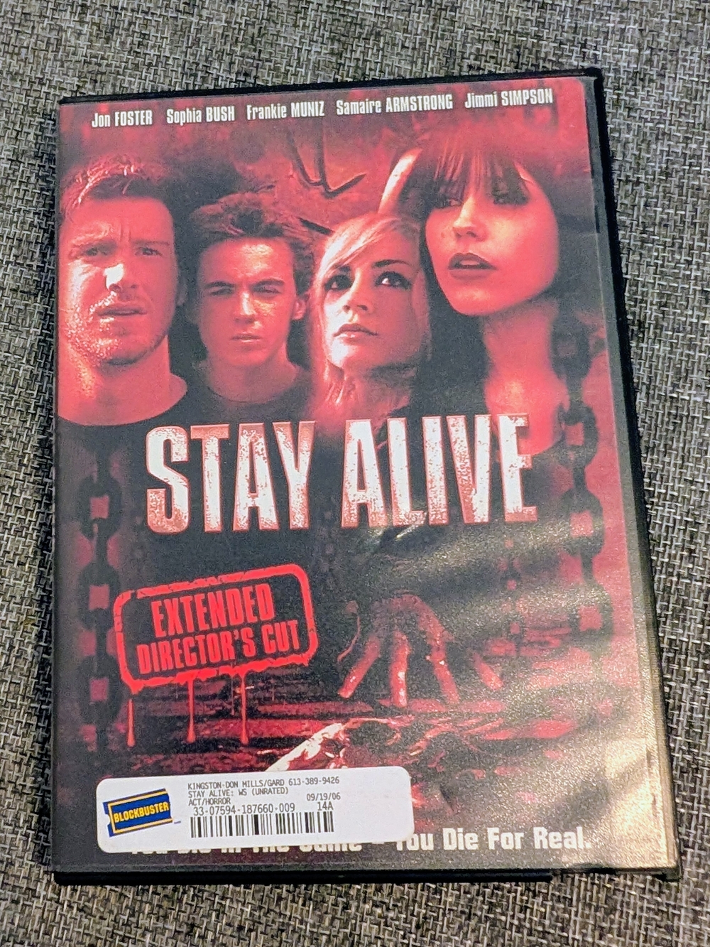 Stay Alive Extended Director's Cut DVD Movie